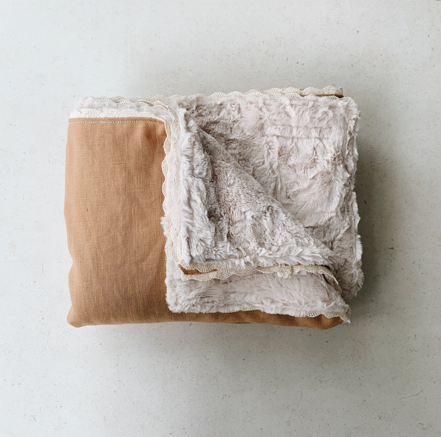 Couverture minky/lin Milan