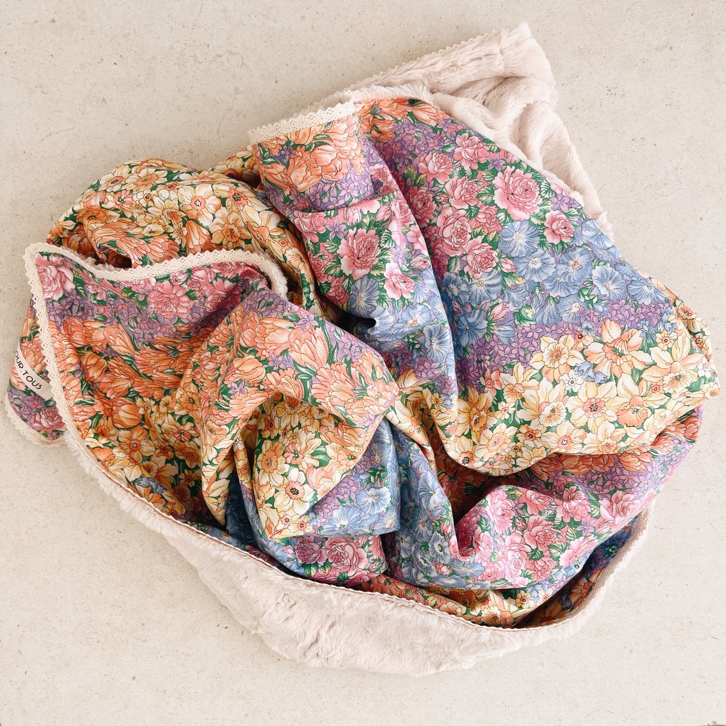 Couverture minky dentelle Mexico