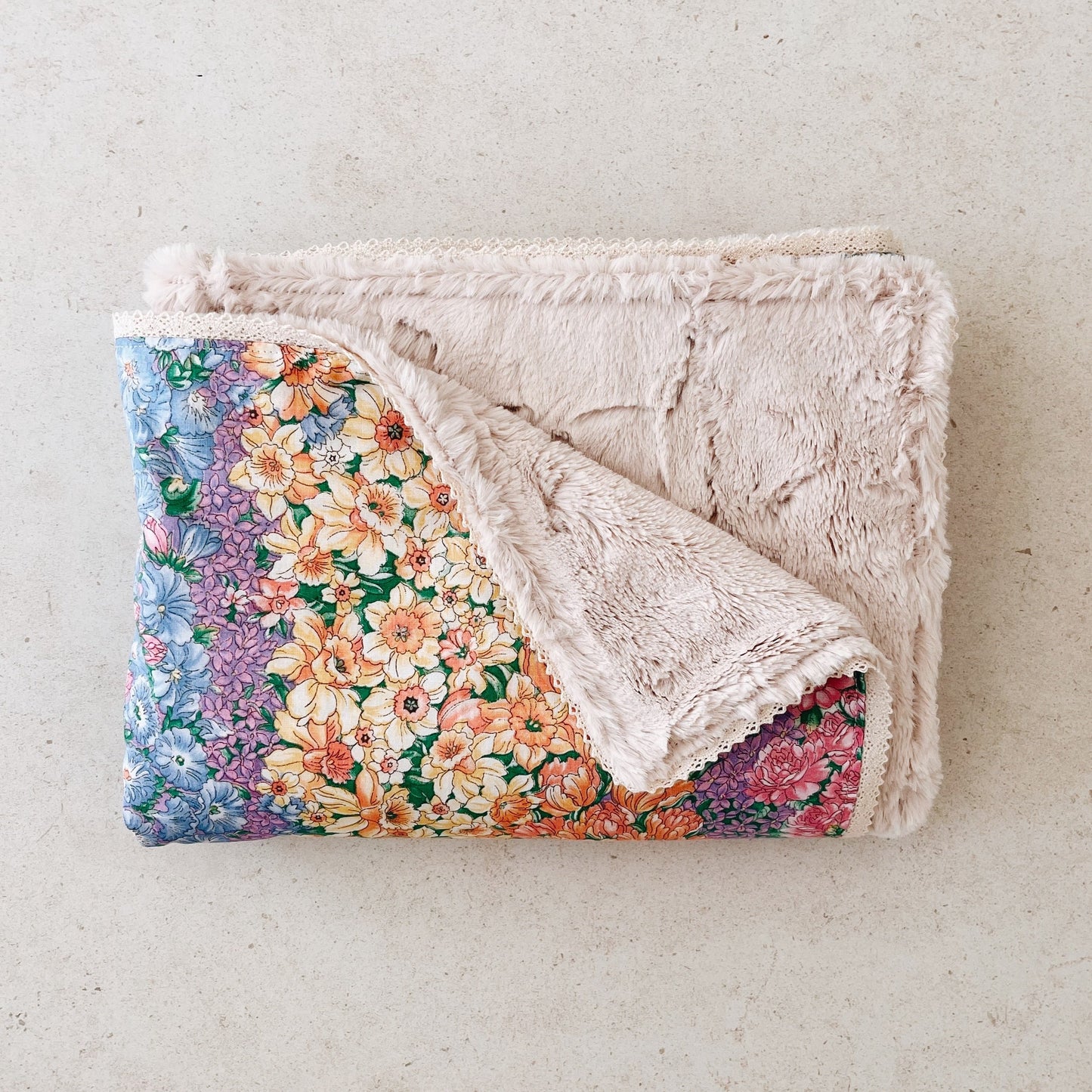 Couverture minky dentelle Mexico