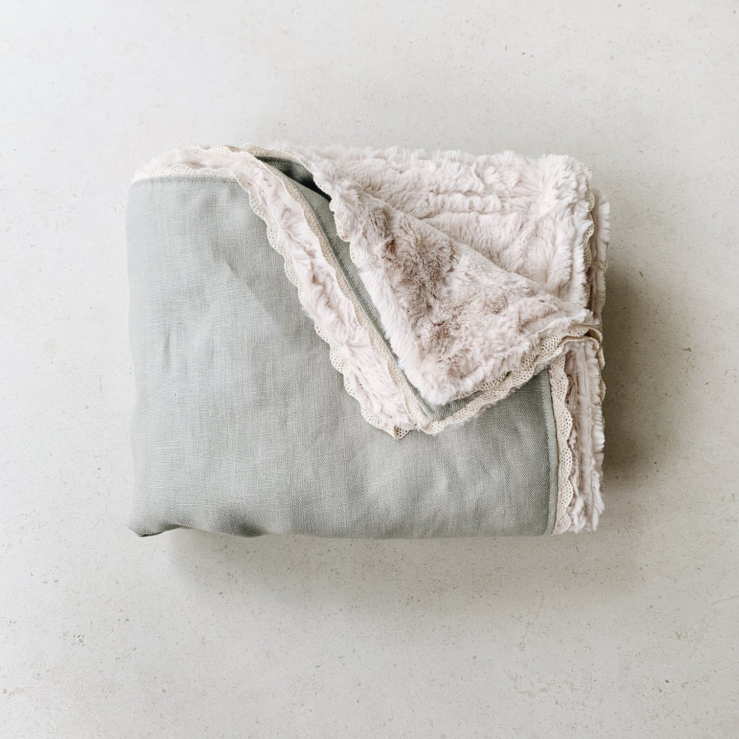 Couverture minky/lin Amalfi