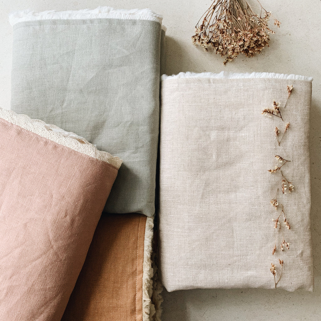 Couverture minky/lin Milan